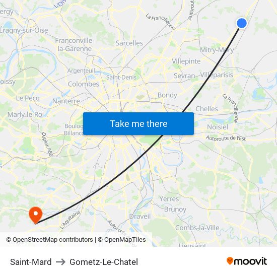 Saint-Mard to Gometz-Le-Chatel map