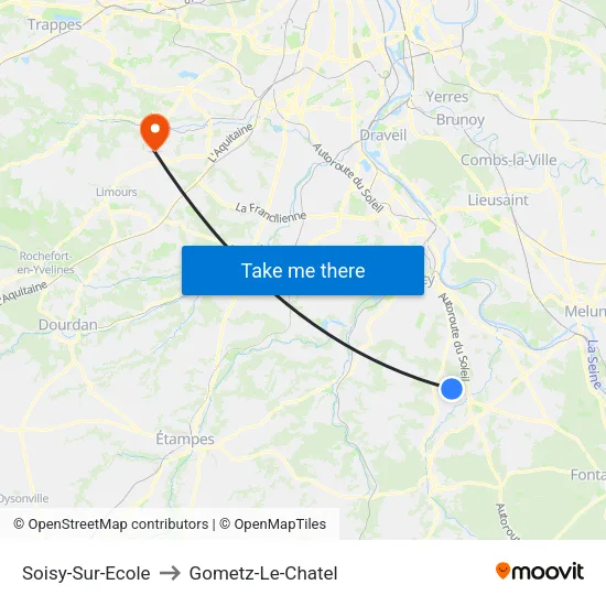 Soisy-Sur-Ecole to Gometz-Le-Chatel map