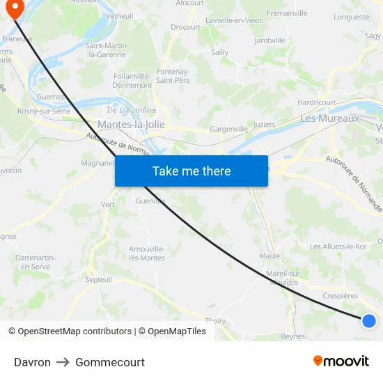 Davron to Gommecourt map