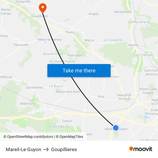 Mareil-Le-Guyon to Goupillieres map