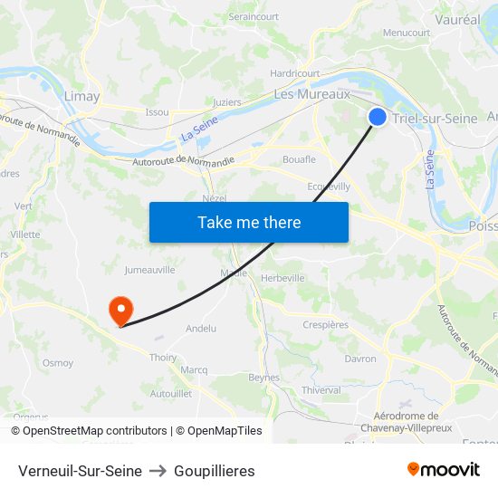 Verneuil-Sur-Seine to Goupillieres map