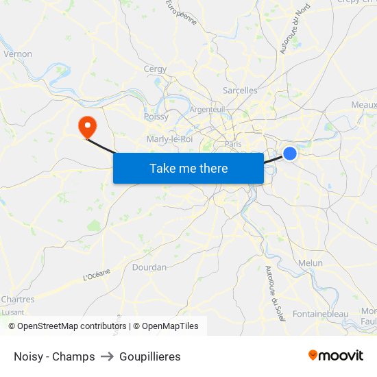 Noisy - Champs to Goupillieres map