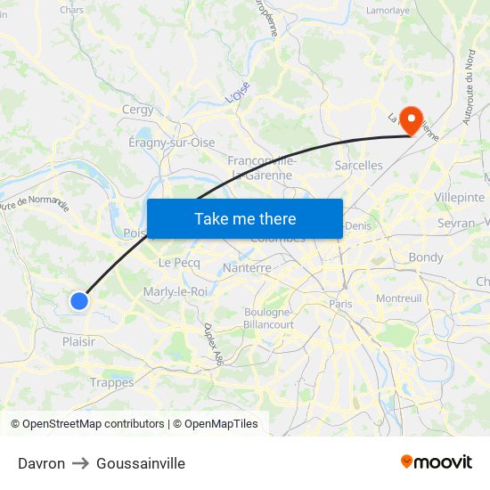 Davron to Goussainville map