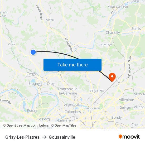 Grisy-Les-Platres to Goussainville map