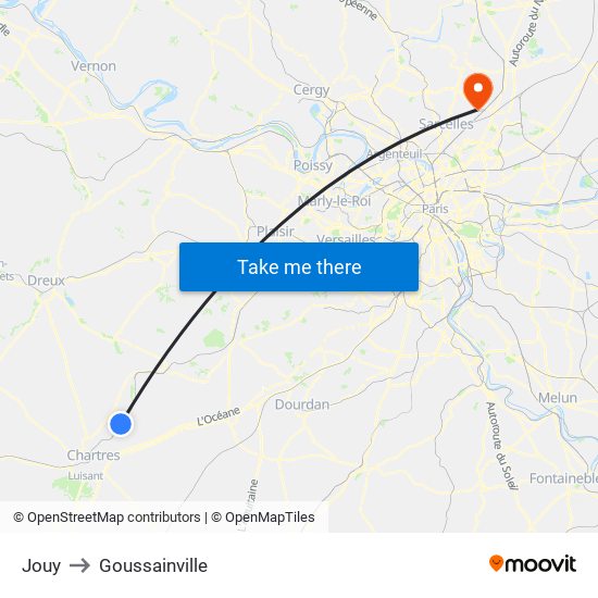 Jouy to Goussainville map