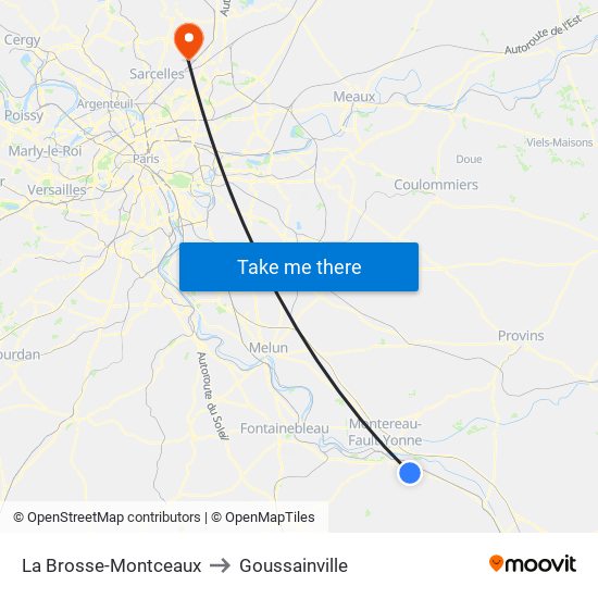 La Brosse-Montceaux to Goussainville map