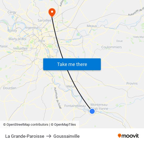 La Grande-Paroisse to Goussainville map