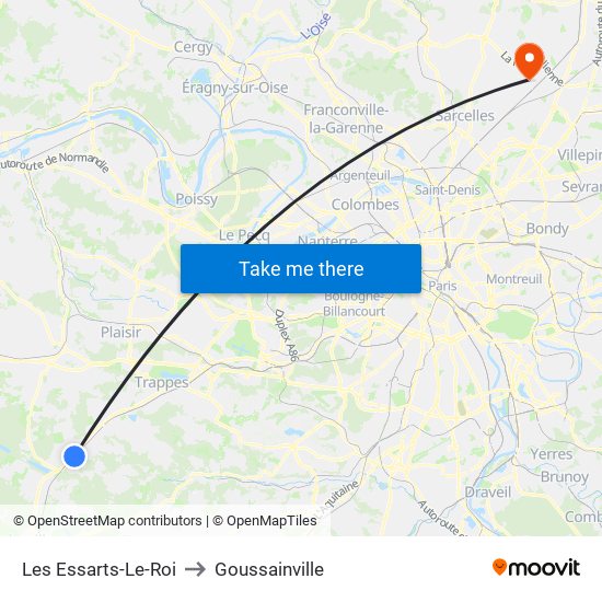 Les Essarts-Le-Roi to Goussainville map