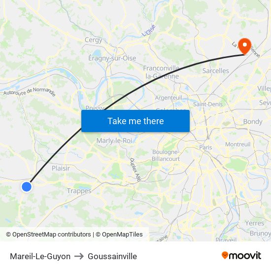Mareil-Le-Guyon to Goussainville map