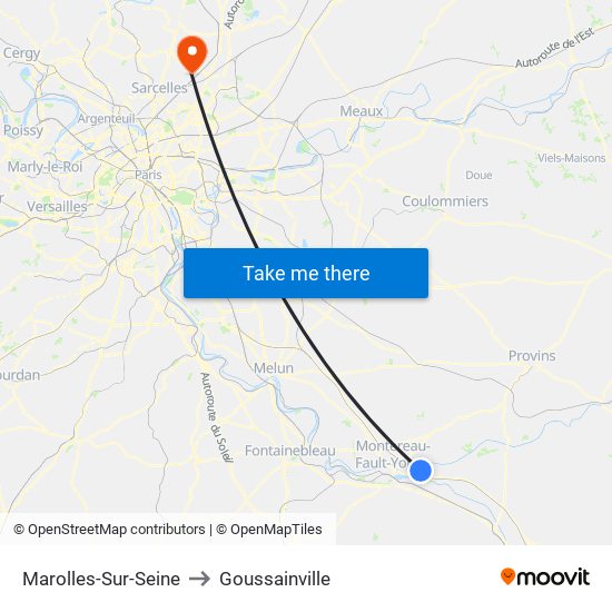 Marolles-Sur-Seine to Goussainville map
