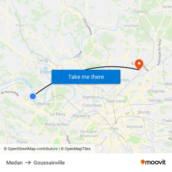 Medan to Goussainville map