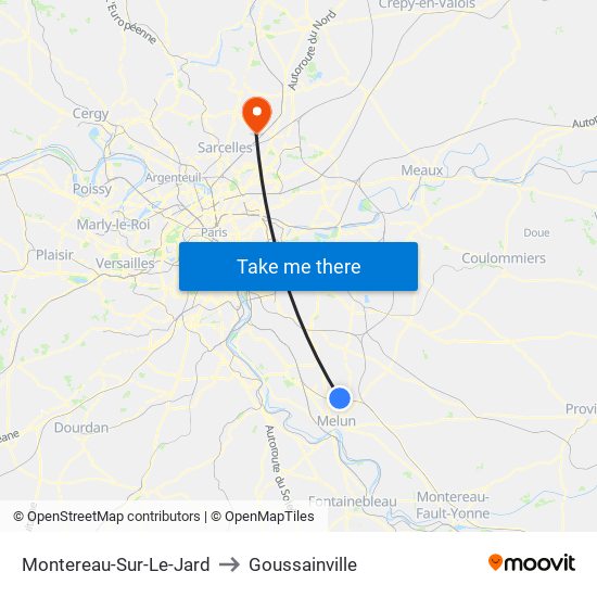 Montereau-Sur-Le-Jard to Goussainville map