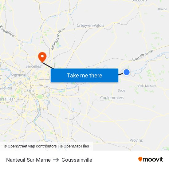 Nanteuil-Sur-Marne to Goussainville map