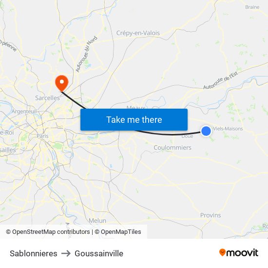 Sablonnieres to Goussainville map