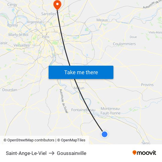 Saint-Ange-Le-Viel to Goussainville map