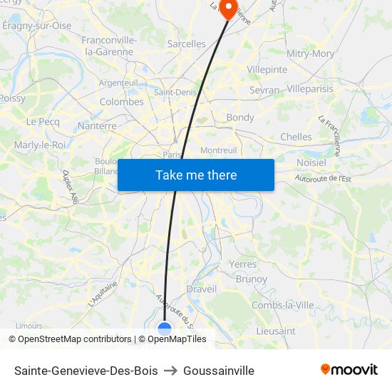 Sainte-Genevieve-Des-Bois to Goussainville map