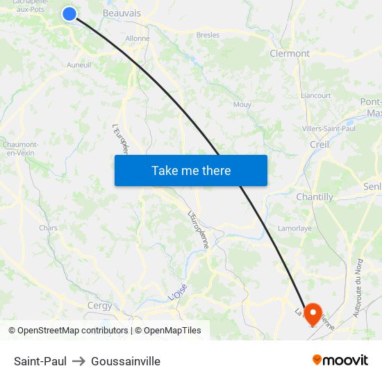 Saint-Paul to Goussainville map