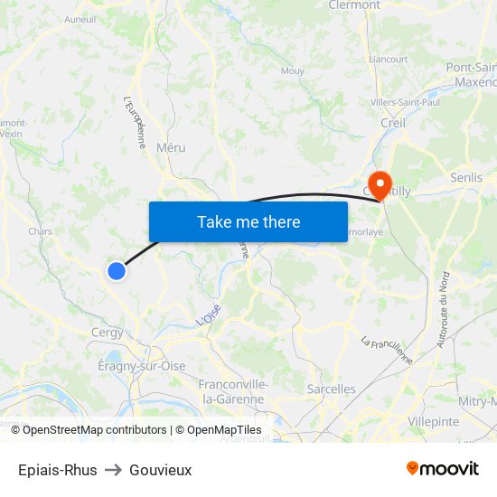 Epiais-Rhus to Gouvieux map