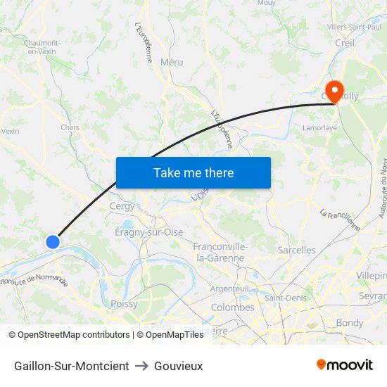 Gaillon-Sur-Montcient to Gouvieux map