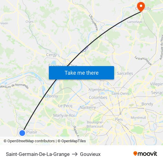 Saint-Germain-De-La-Grange to Gouvieux map