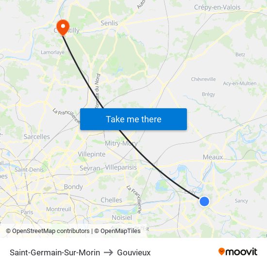 Saint-Germain-Sur-Morin to Gouvieux map