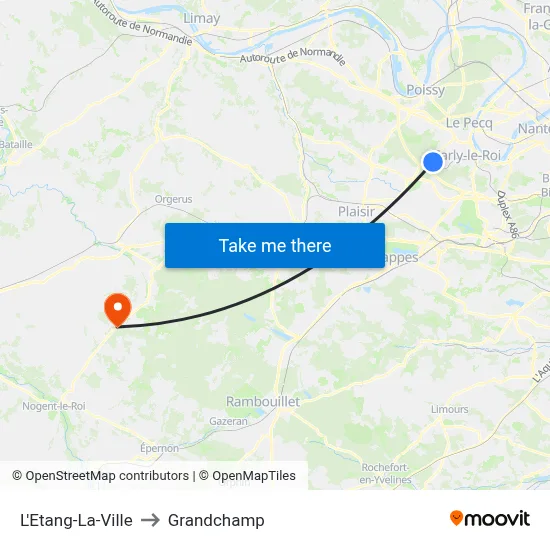 L'Etang-La-Ville to Grandchamp map