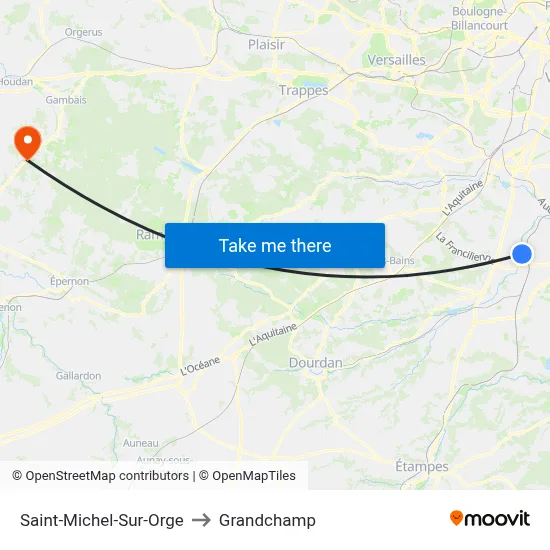 Saint-Michel-Sur-Orge to Grandchamp map
