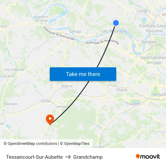 Tessancourt-Sur-Aubette to Grandchamp map