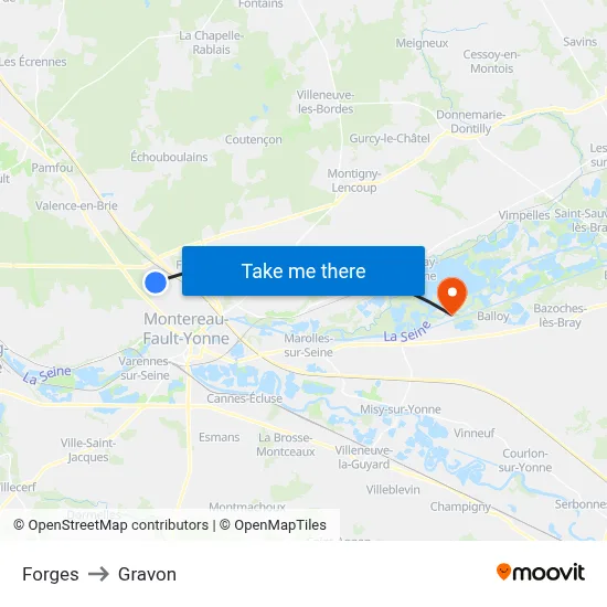 Forges to Gravon map