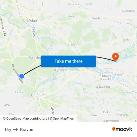 Ury to Gravon map