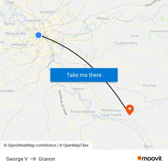 George V to Gravon map