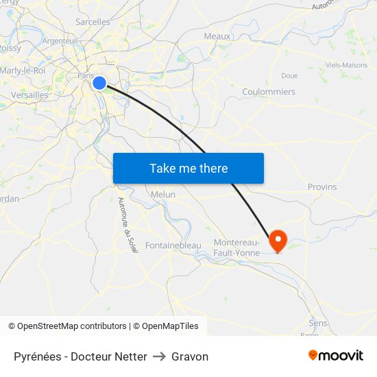 Pyrénées - Docteur Netter to Gravon map
