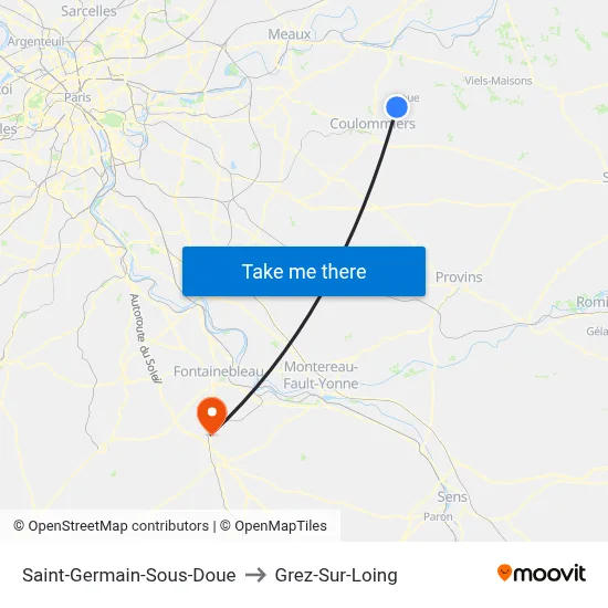 Saint-Germain-Sous-Doue to Grez-Sur-Loing map