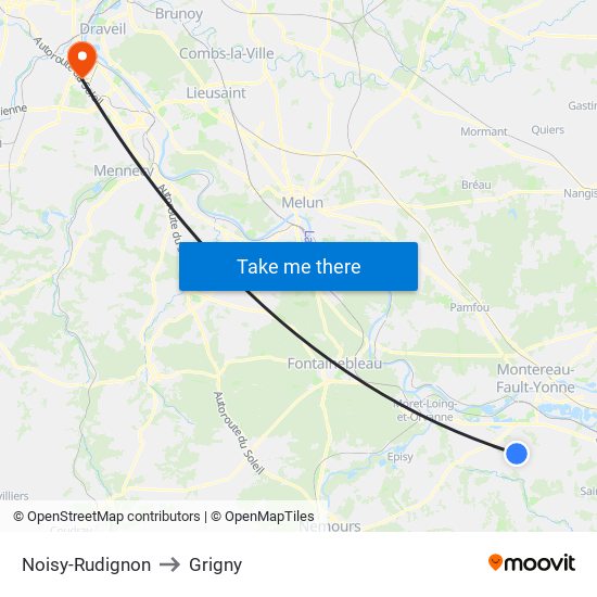 Noisy-Rudignon to Grigny map
