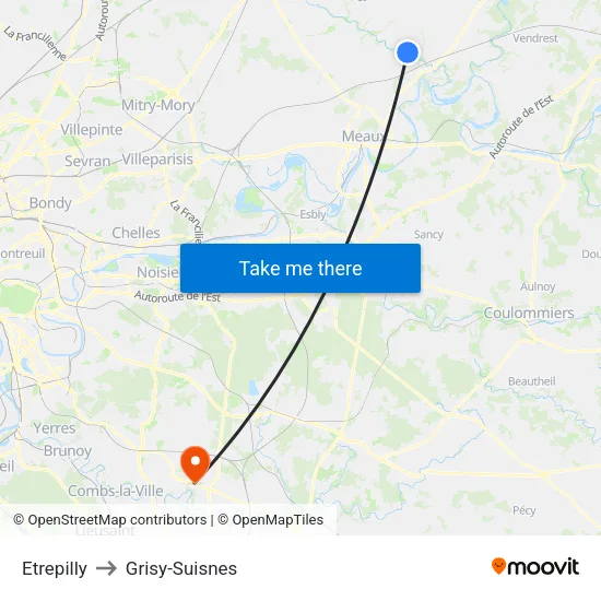 Etrepilly to Grisy-Suisnes map