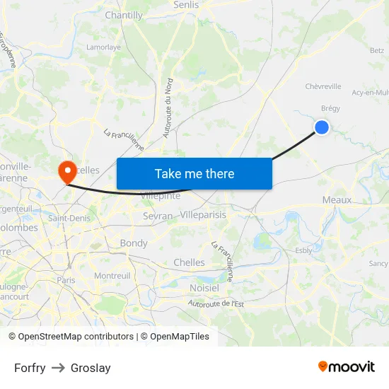 Forfry to Groslay map