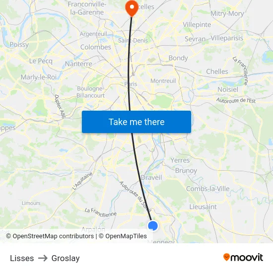 Lisses to Groslay map