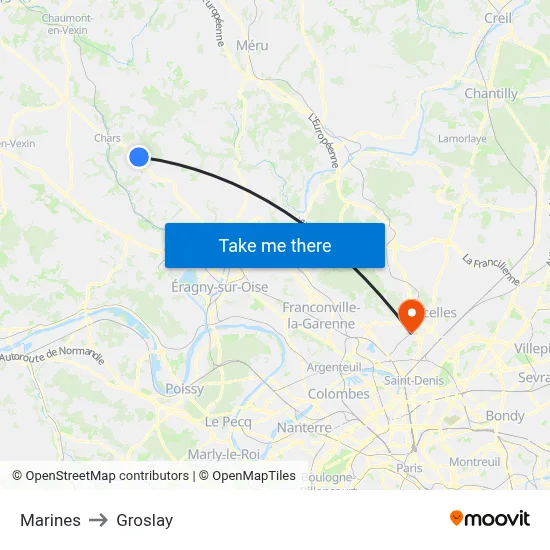 Marines to Groslay map
