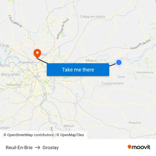 Reuil-En-Brie to Groslay map