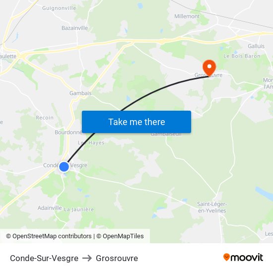 Conde-Sur-Vesgre to Grosrouvre map