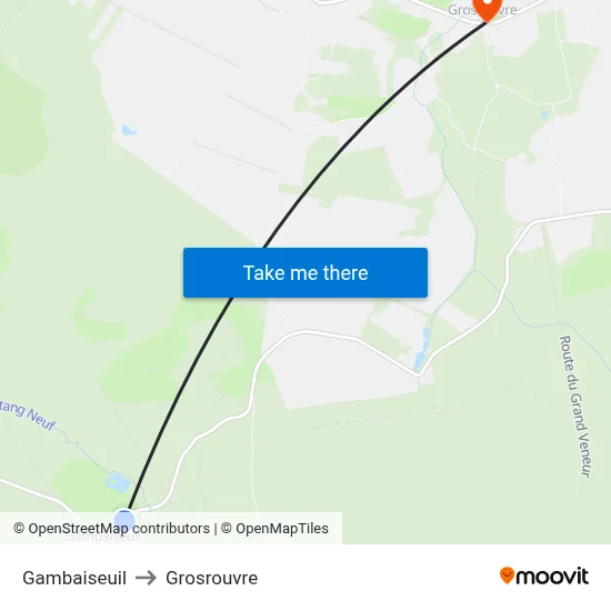 Gambaiseuil to Grosrouvre map