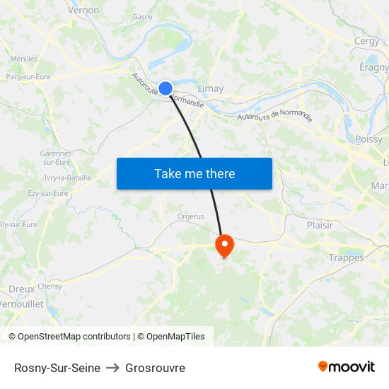 Rosny-Sur-Seine to Grosrouvre map