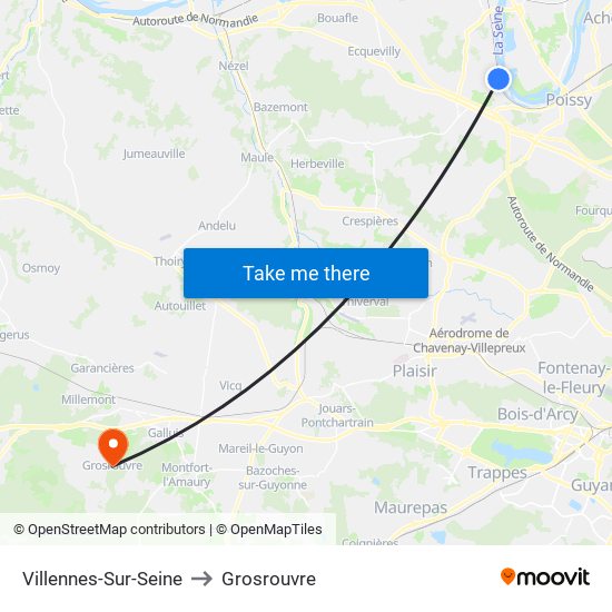 Villennes-Sur-Seine to Grosrouvre map