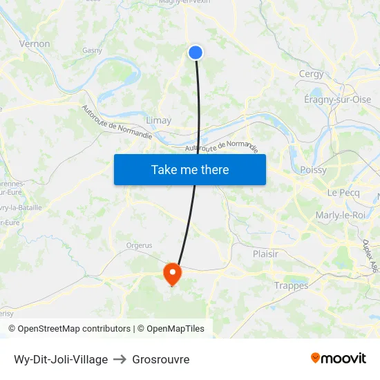Wy-Dit-Joli-Village to Grosrouvre map