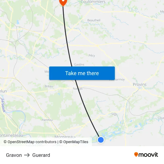 Gravon to Guerard map