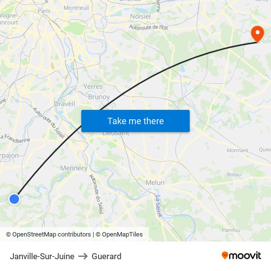 Janville-Sur-Juine to Guerard map