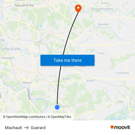 Machault to Guerard map