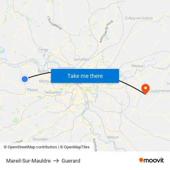Mareil-Sur-Mauldre to Guerard map
