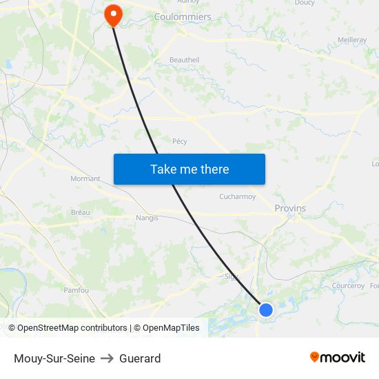 Mouy-Sur-Seine to Guerard map