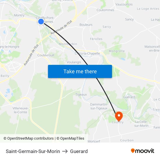 Saint-Germain-Sur-Morin to Guerard map